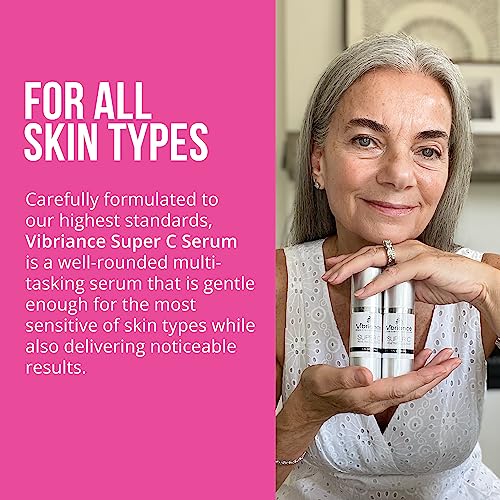 2025 Vibriance Super C Serum for Mature Skin  Made in USA  All-In-One Formula Hydrates  Firms  Lifts  Smooths  Targets Age Spots  Wrinkles  Vitamin C Serum; 1 fl oz – Pack of 2