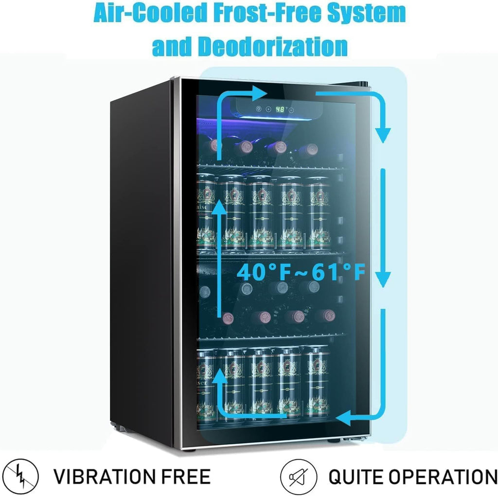 Antarctic Star 26 Bottle 130 Can Wine Cooler/Cabinet Beverage Refrigerator Mini Wine Cellar