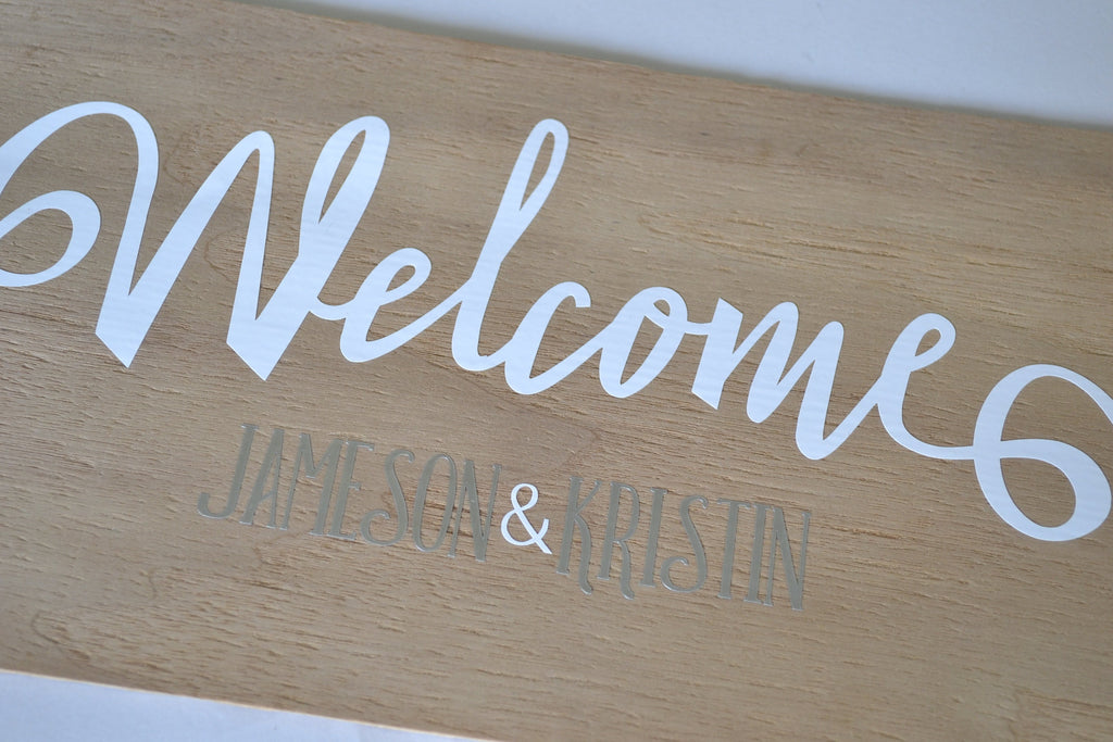 Plank Wood Sign | Welcome | Small