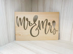 Wood Sign | Mr. & Mrs. | Cut-Out