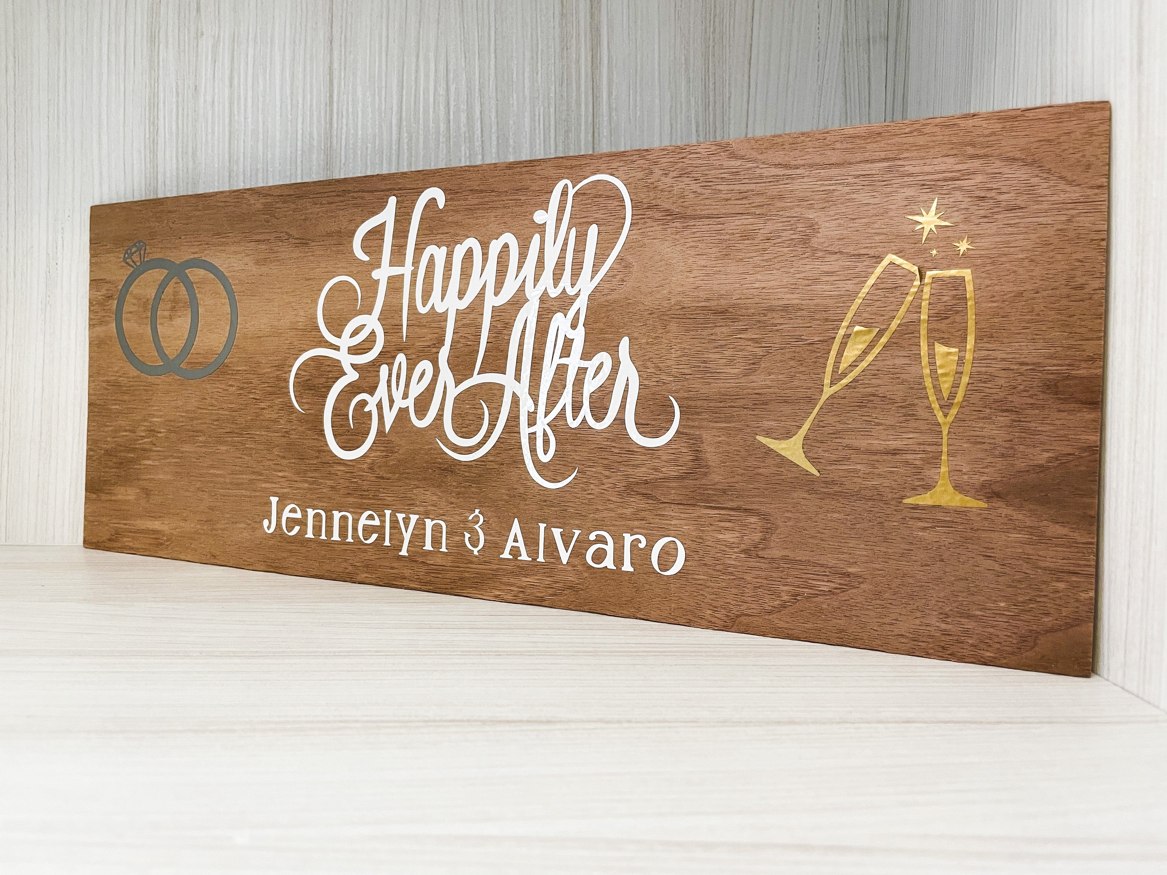 Plank Wood Sign | Happily Ever After | Small