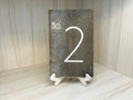 Table Number | Wood Plank Gray