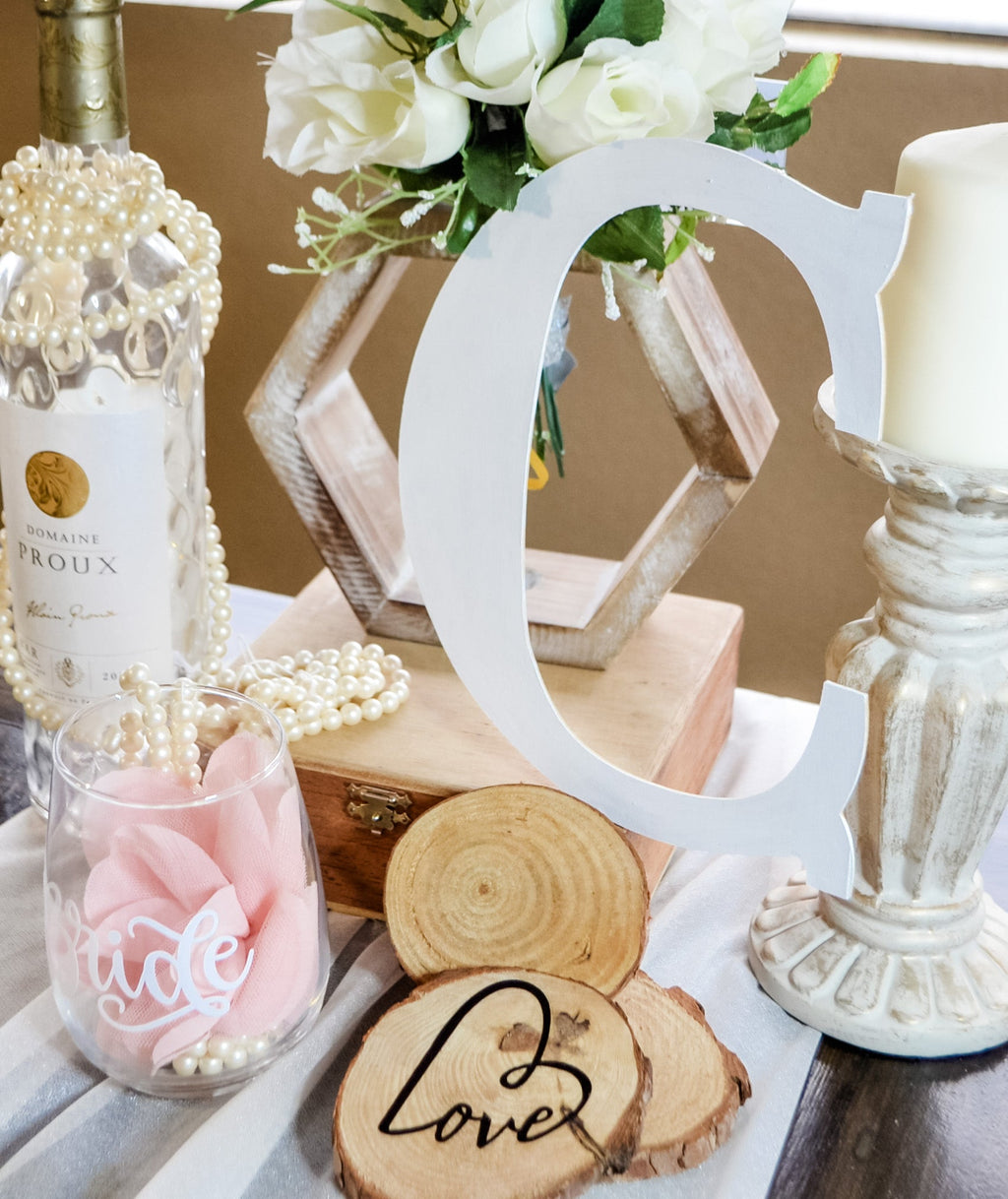 Wooden Monogram Letters
