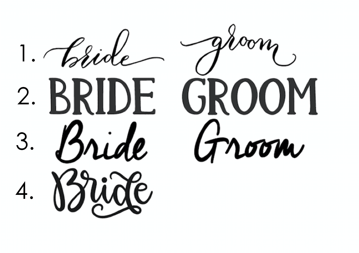 Small Ceremony or Reception Markers | Wood