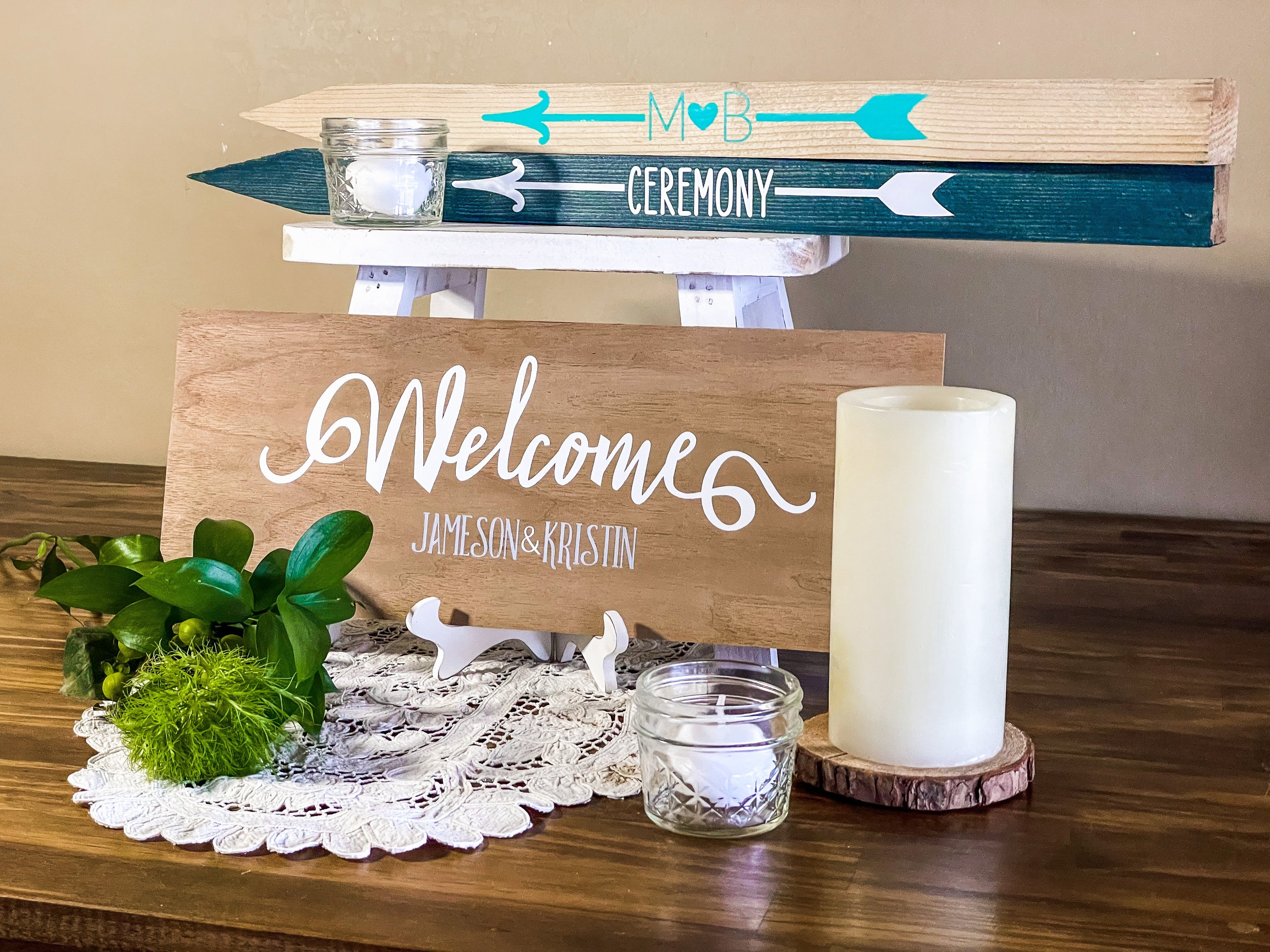Plank Wood Sign | Welcome | Small