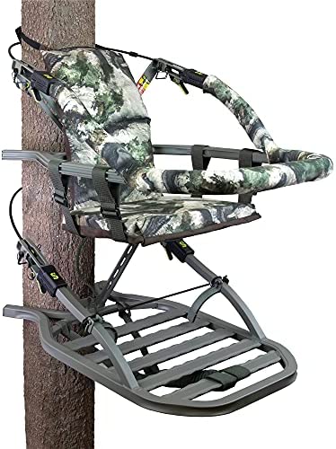 Summit Viper SD Climbing Treestand �� Lightweight Aluminum, Foam Padded Seat, 300 lbs Capacity, Includes Safety Harness