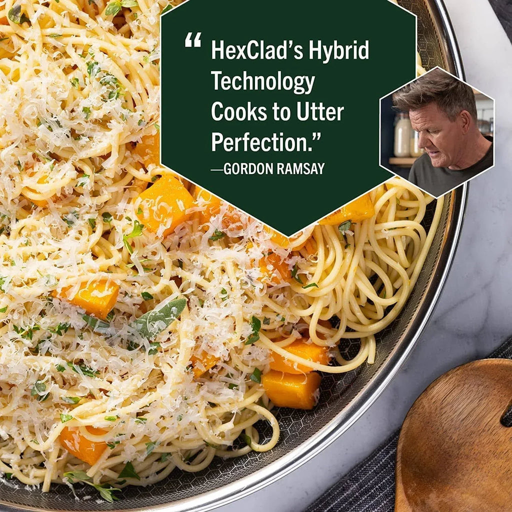 HexClad 6 Piece Hybrid Stainless Steel Cookware Pan Set