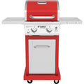 Nexgrill Deluxe 2-Burner Propane Gas Grill, Red – Stainless Steel, 28,000 BTUs, Compact Design