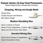 Cuisinart Food Processor 14-Cup Vegetable Chopper for Mincing, Stainless Steel