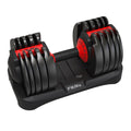 FitRx Smart Bell Adjustable Dumbbell 5-52.5 lbs, Quick-Select, Anti-Slip Handle, Home Gym Equipment