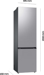 Koel-vriescombinatie, koelkast met vriesvak, 203 cm, 390 l totaal volume, 114 l vriesvak, AI Energy Mode, RVS-look, RL38C600CSA/begane grond