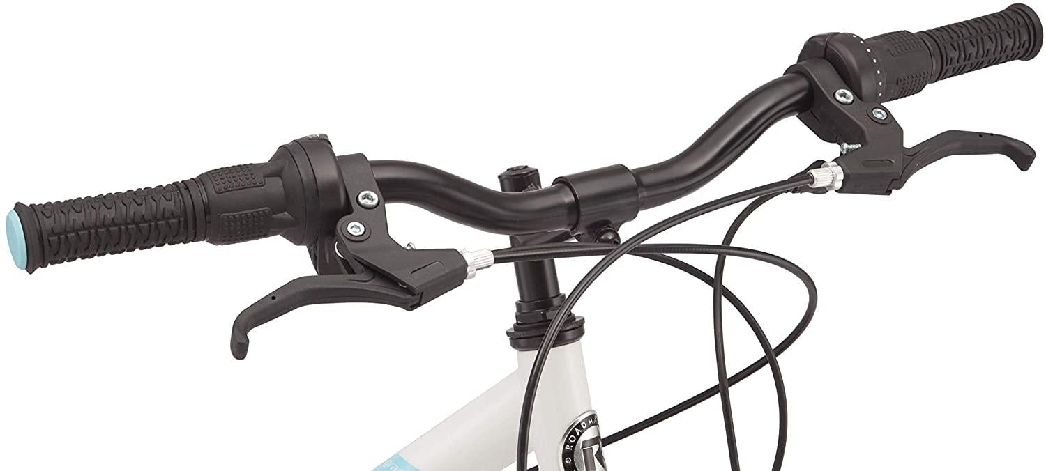 Roadmaster Granite Peak Women’s Bike 26′′ – White, Front Suspension, 18-Speed