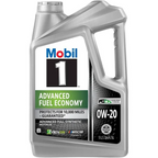 Mobil 1 Motor Oil, Advanced Fuel Synthetic, Advanced Fuel Economy, OW-20 - 5 qt