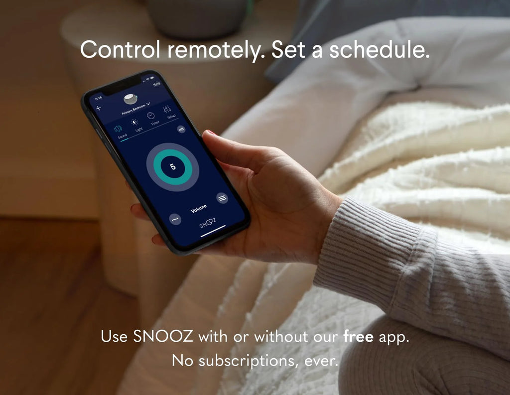 SNOOZ Smart White Noise Machine with Real Fan Inside