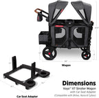 Stroller Wagon, 4 Seater Wagon Stroller for Kids with Low Sides, Baby Stroller Wagon, Quad Stroller