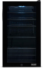 Beverage Refrigerator Cooler | 126 Cans Free Standing with Right Hinge Glass Door | Mini Fridge Beverage Organizer Perfect For Beer, Wine, Soda, And Cooler Drinks