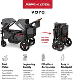 Stroller Wagon, 4 Seater Wagon Stroller for Kids with Low Sides, Baby Stroller Wagon, Quad Stroller