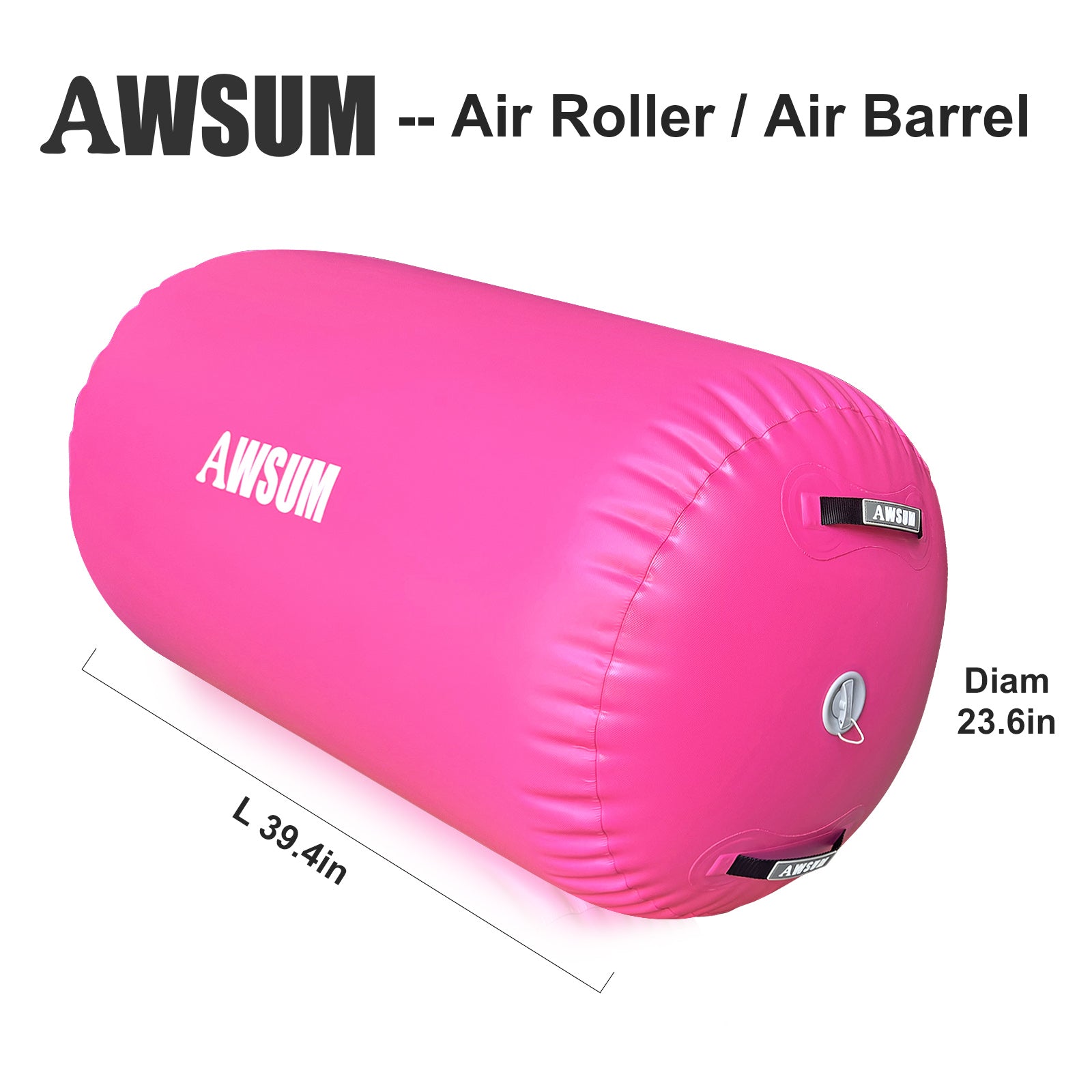 AWSUM Inflatable Air Gymnastics Mat – 10/13/16 ft, 4′′ Thick Tumble Track with Electric Pump for Home/Gym Use