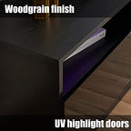 Fireplace TV Stand with 36" Electric Fireplace, LED Light Entertainment Center