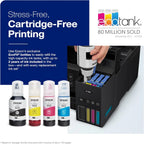 ET-4800 Wireless All-in-One Cartridge-Free Supertank Printer with Scanner, Copier, Fax, ADF and Ethernet – Ideal-for Your Home Office, White